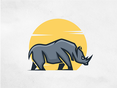 Rhino Wengi africa animal branding color geometric illustration logo mammal pattern rhino shapes vintage