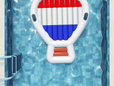 RE/MAX Pool Float 3d c4d cinema 4d float liquid pool remax render