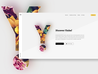 Yinku Landing Page colorful landing page page site