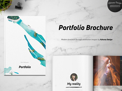 Portfolio Brochure clean editorial marble minimal minimalistic ocean photo photography studio summer template tropical
