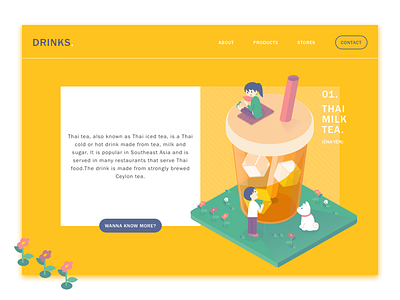 Daily UI #Landing Page dailyui illust landingpage thaitea ui