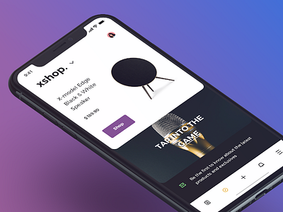 Shop Exploration III app app design apple blue iphone iphone x purple ui ux