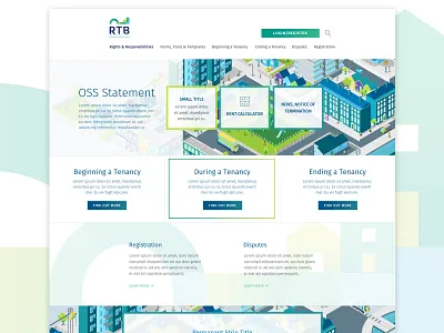 RTB One Stop Shop Website ui design ux design web design