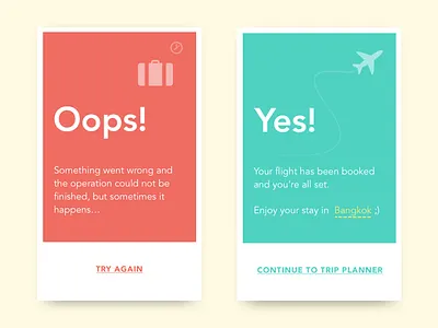 DailyUI #011 - Flash Message 011 daily ui challenge dailyui dailyui 011 error message error success flash message success message travel