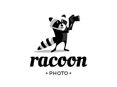 Racoon-Photo animal brand design idea letters logo mark photo racoon symbol