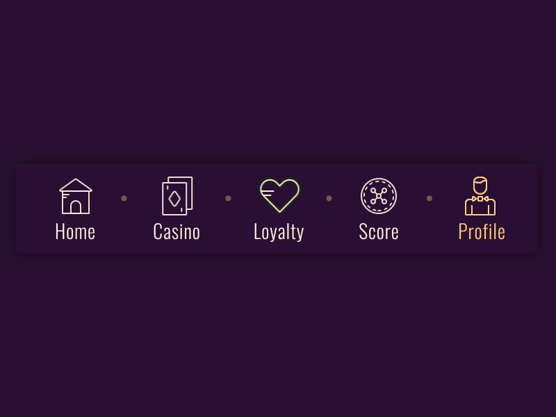 Bottom Nav Bar - Micro Interaction bottom bar casino interaction micro interaction mobile motion motion ui nav bar navigation tab bar ui