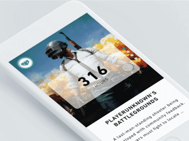 "Wasted Time" playing games app flinto games gaming iphone playerunknowns battlegrounds pubg sketch steam ui ux