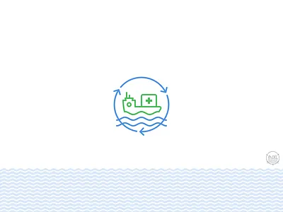 Ocean Transport Logo Concept logo ocean transport travel waves