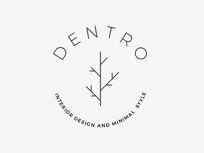 DENTRO design logo minimal typographic
