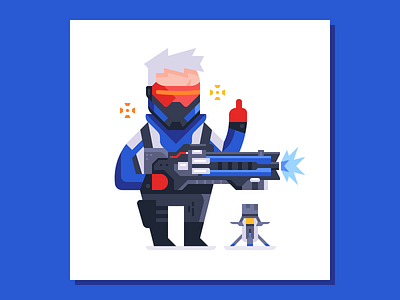 Get off my lawn illustration overwatch print soldier soldier 76