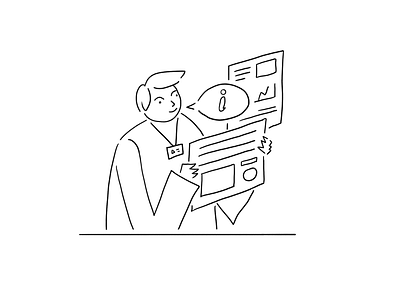 Information doodle drawing illustration info outline
