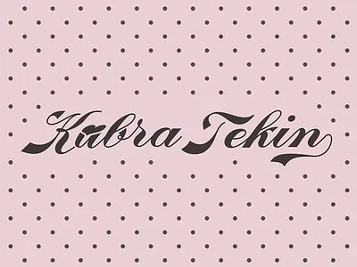 Kubra Tekin Re-branding brand brown dot kubra pink polka script tekin