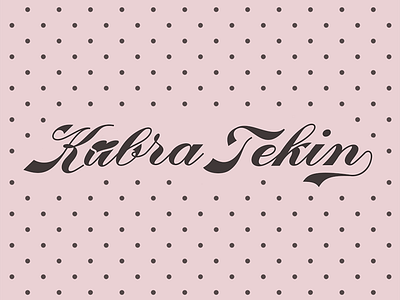 Kubra Tekin Re-branding brand brown dot kubra pink polka script tekin