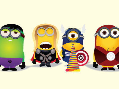 Avengers x Minions avengers drawing illustration minions