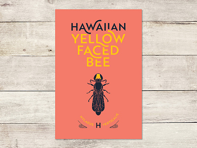 Type Hike Poster Design bee illustration poster design