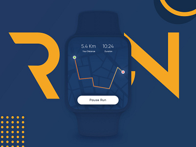 Location Tracker - Daily UI Day #020 020 apple watch challenge accepted clay daily ui dailyuichallenge design fitness illustrations kensei minimal products