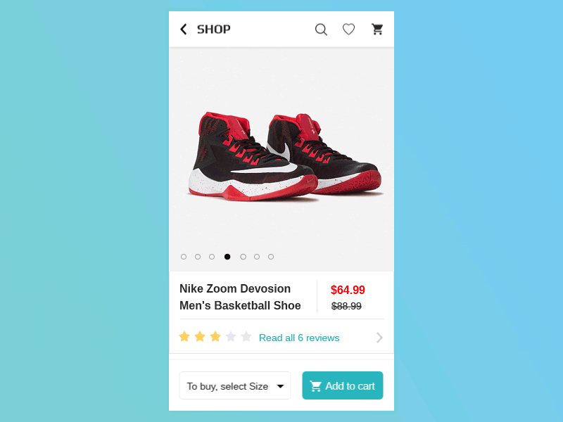 Shop animation concept content e commerce gif interface product shop swipe ui user ux