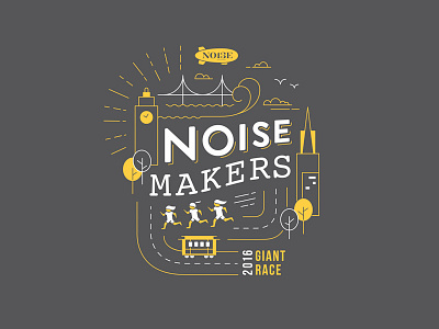 Noise 13: Race Tee illustration race san francsico tshirt vector