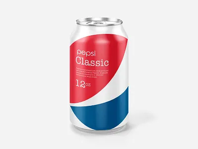 Minimal Pepsi Can Design blue can clean minimal pepsi red