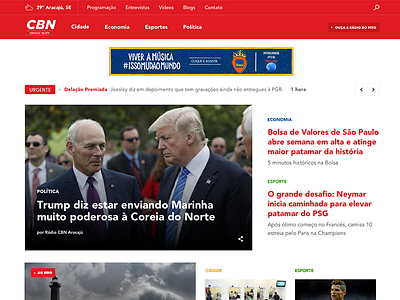 Portal Rádio CBN Aracajú blog design portal website