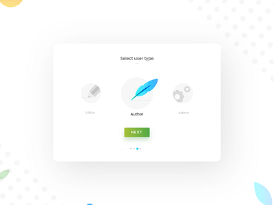 Select User Type- Daily UI:: #064 admin author editor flat select type ui user ux vector