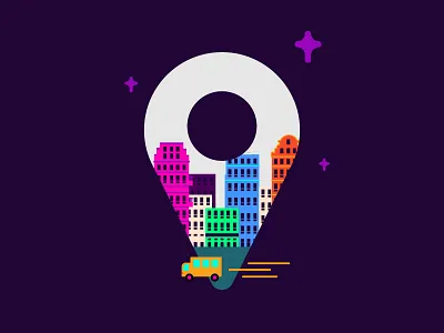 Location Pin for a Website building buildings car design drop pin illustration location pin venue