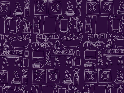 Life Background hand drawn home illustration life purple work