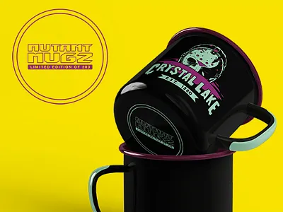 "Established in 1980" camping enamelware halloween horror jason jason vorhees merch mug outdoors