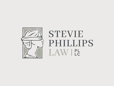 Stevie Phillips Law chattanooga illustration justice lady justice law law firm lawyer logo design tennessee