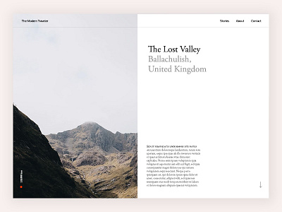 Modern Traveller – Type layout