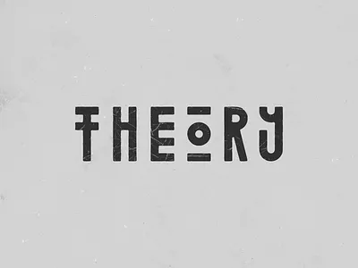 Theory design logo rough typography vintage
