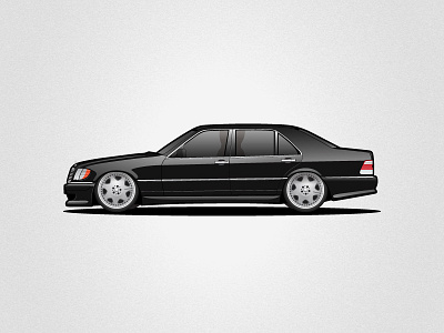 Mercedes Benz illustration mercedes w140