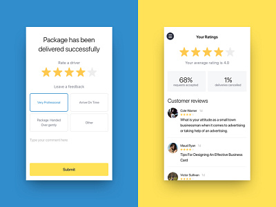 Rate a driver app car delivery feedback ios iphone on demand rate rating star taxi uber