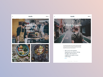Pacific blog blogger grid minimal portfolio web design website