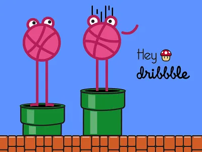 Hello Dribbble! design first shot graphic mario student