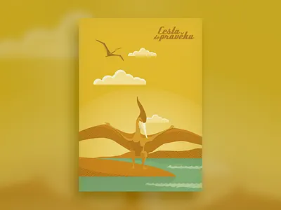 Movie poster: Journey to the Beggining of Time #3 design illustration movie poster