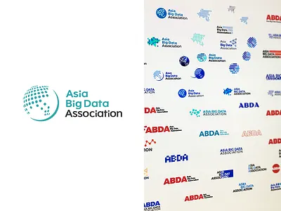 Asia Big Data Association logo design process asia association bigdata brand branding data design icon logo process