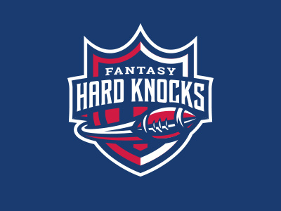 Fantasy Hard Knocks ball fantasy football football graphic maniac hard knocks logo nfl sports branding sports logo