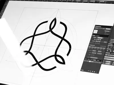 In progress - yoga coach logotype body coach head monochrome ornament symbol veramatys yoga