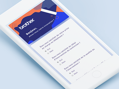 Survey for Brother app brother graphic icon illustration mobile survey typography ui ux web