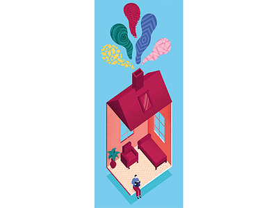 The clinic other than all book clinic house illustration isometric psychology texture