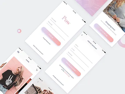 Pow E-Commerce Mobile UI Concept concept e commerce fashion kit mobile shop shopping ui ux