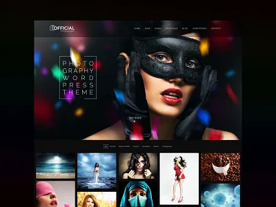 Official Photography WordPress Theme photography template theme ui ux wordpress