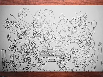 Heroes Galore Sketch heroes illustration sketch