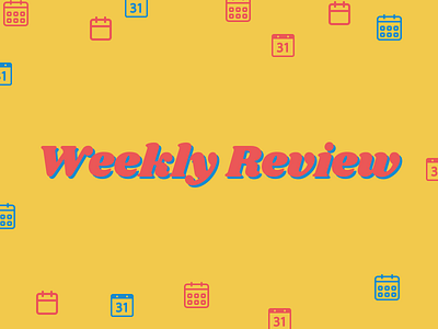 Weekly Review calendar dailydribbble experiment typography weekly