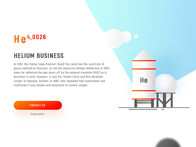 Helium landing page design landing page material site web website wndmll