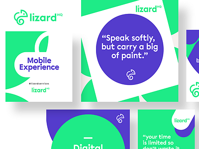 Brand identity Assets for New Logo Design brand identity cards graphic design lizard logo system visual