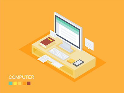 Computer ui ，illustration，office