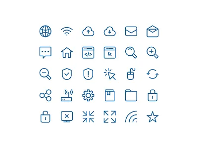 Computer & Internet Icon Set computer design icon icons internet symbol vector
