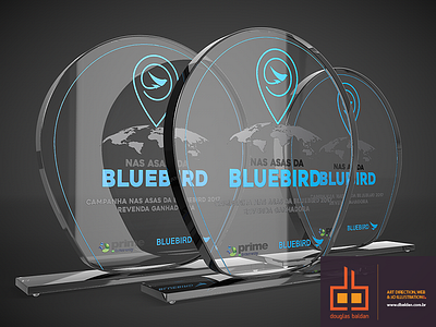 Nas Asas Da Bluebird Throphy 3d cinema 4d design illustrator product design product visualization